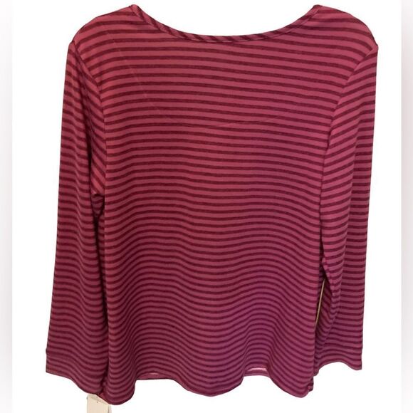 NWT Pink striped long sleeve top Medium - Picture 4 of 6